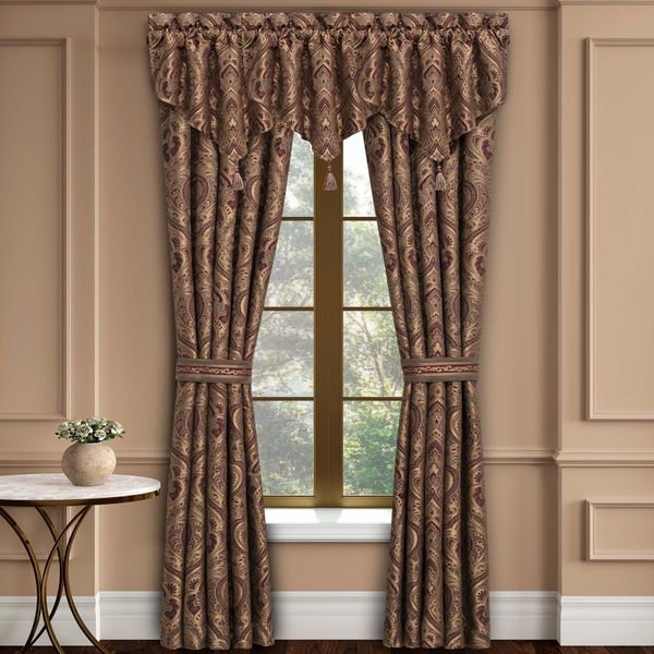 Odette Crimson Window Panel Pair