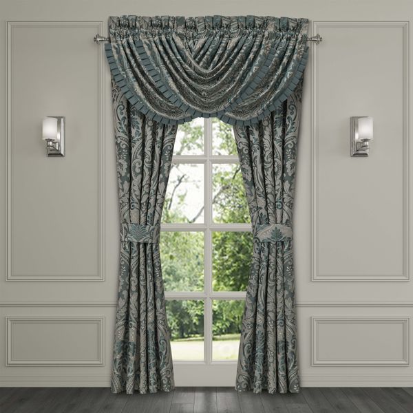 Renata Teal Window Panel Pair
