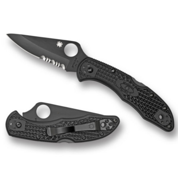 Spyderco DELICA 4 Black/Black Lightweight Blade - C11PSBBK*