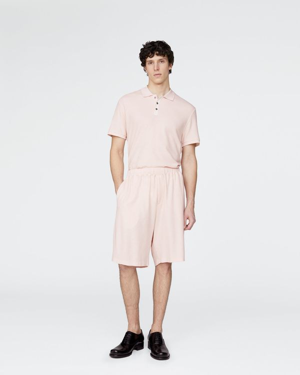 Pima Cotton Pique Shorts - Faded Rose