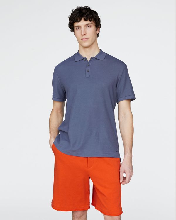 Pima Cotton Pique Polo - Dusk Blue