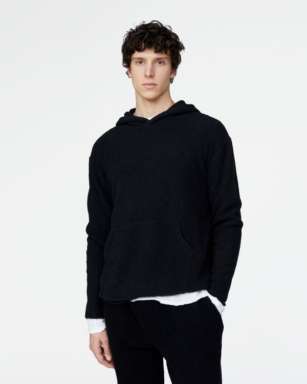 Boucle Boho Hoodie - Black