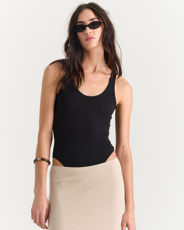 Modal Rib Bodysuit - Black