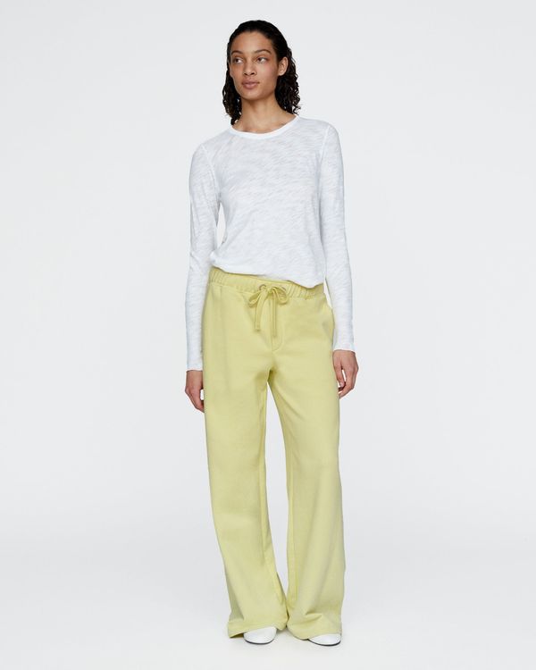 French Terry Open Bottom Sweatpants - Mellow Yellow