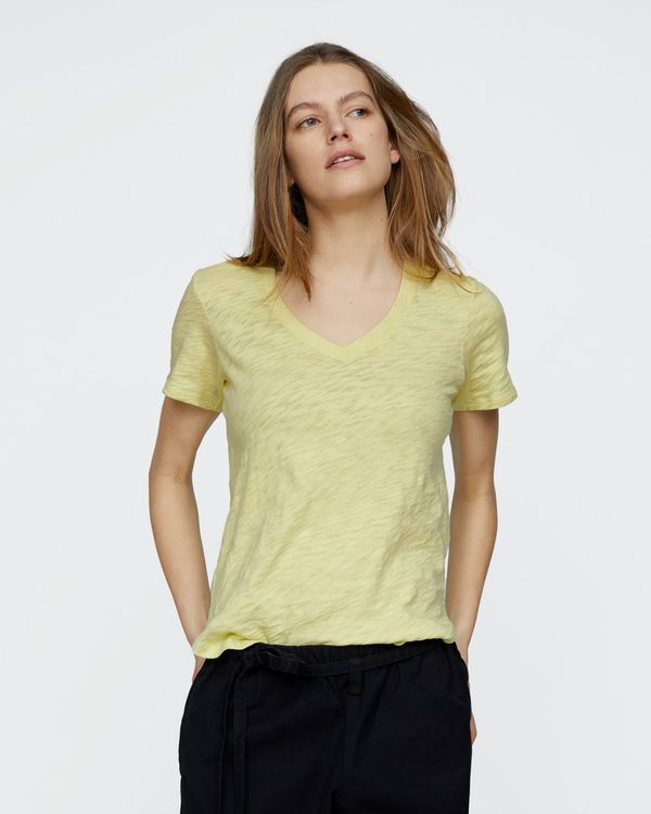 Slub Jersey Classic V-Neck Tee - Mellow Yellow