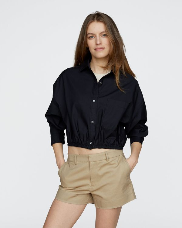 Cinched Waist Shirt - Black