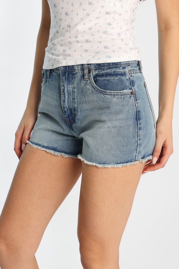 High Rise Mom Denim Shorts