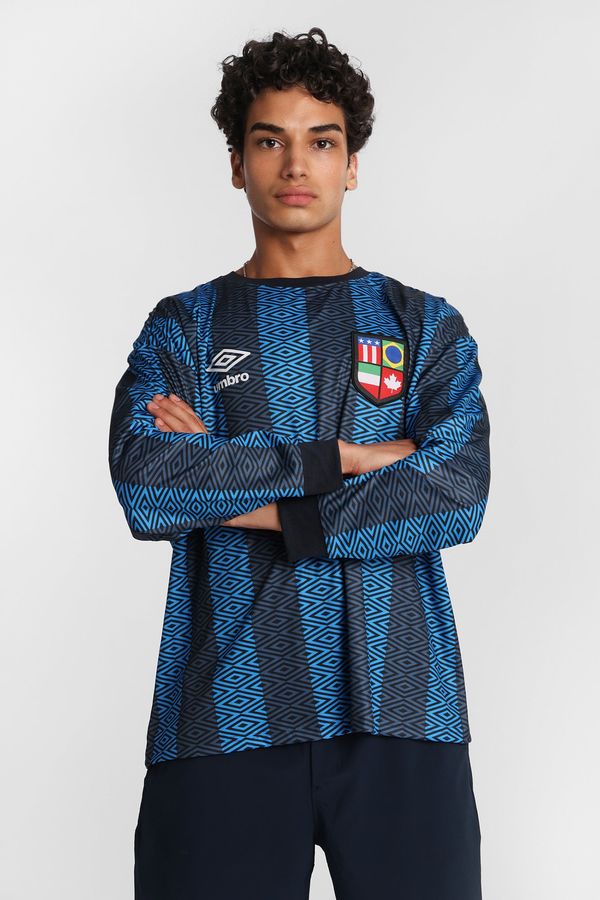 Umbro The World's Game Graphic Long Sleeve Crew Neck Jersey