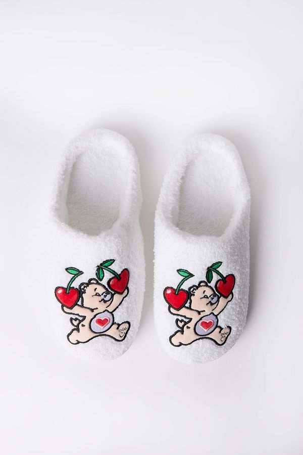 Care Bares Cherry Plush Slippers