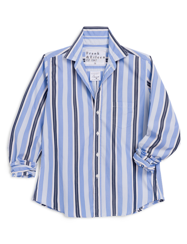BARRY Blue with Sand and Navy Stripe, Italian Superluxe