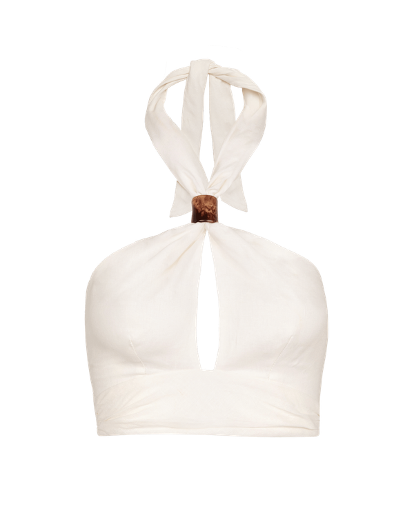 Luna Halter Top - Off White