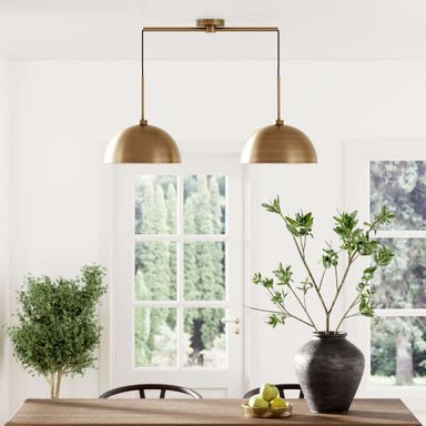 Metal Hanging Ceiling Pendant Light Brass