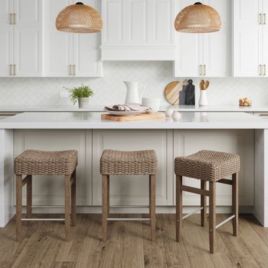 Seagrass Counter Height Bar Stools Brown (Set of 3)