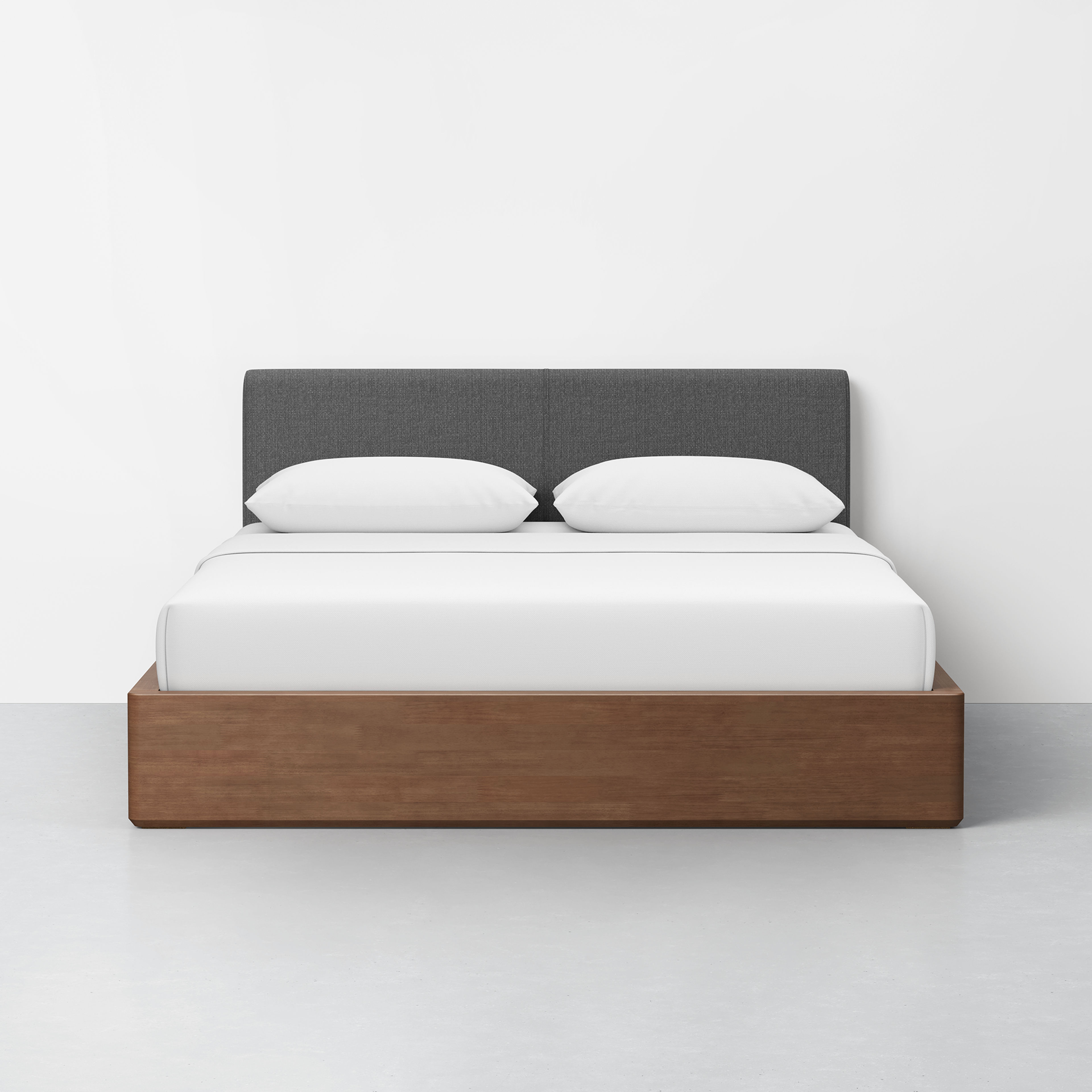 Thuma Essential Bed Frame - Modern Walnut Platform