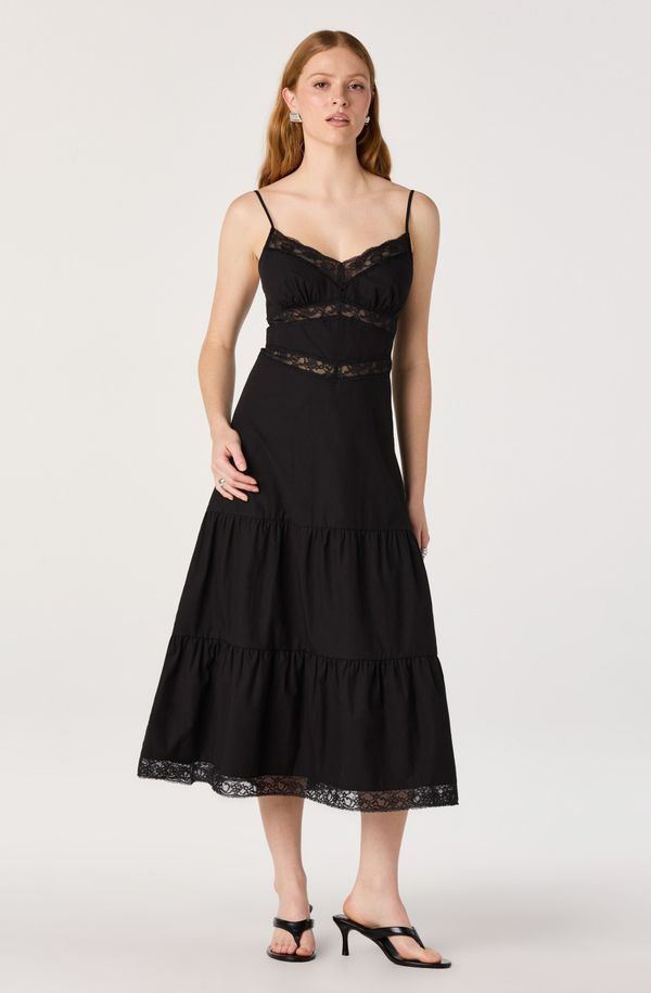 Berenice Lace Trim Midi Dress