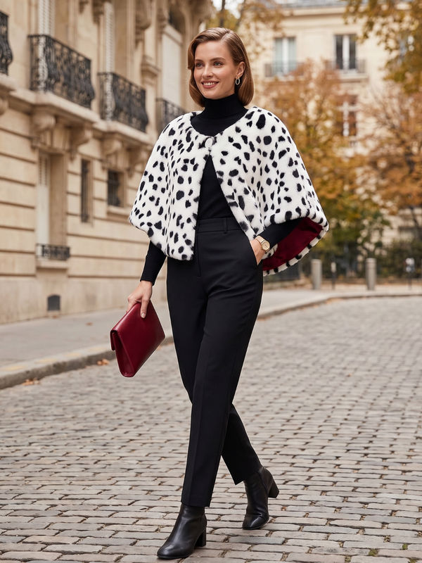 Halloween Dalmatian Cosplay Gown Cape