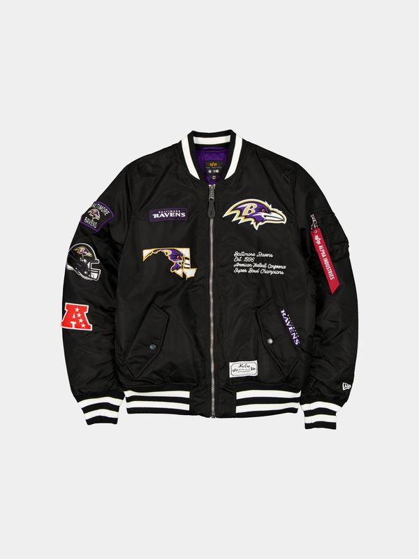 BALTIMORE RAVENS X ALPHA X NEW ERA MA-1 BOMBER JACKET