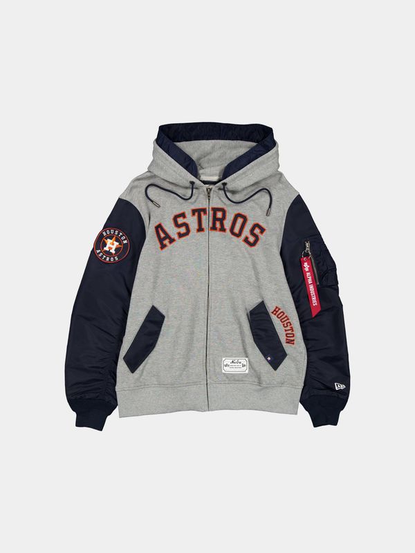 HOUSTON ASTROS X ALPHA X NEW ERA MA-1 ZIP UP HOODIE