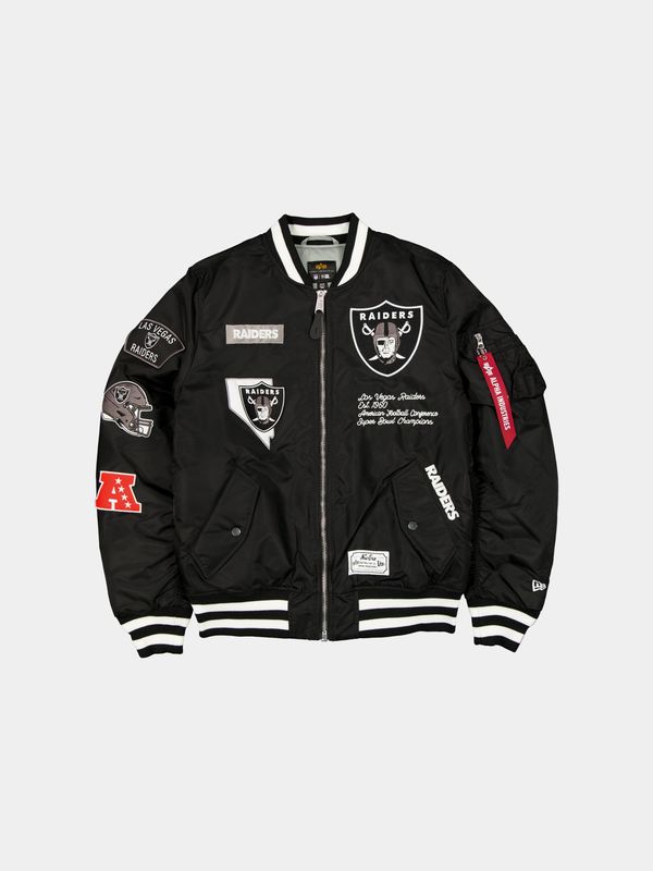 LAS VEGAS RAIDERS X ALPHA X NEW ERA MA-1 BOMBER JACKET