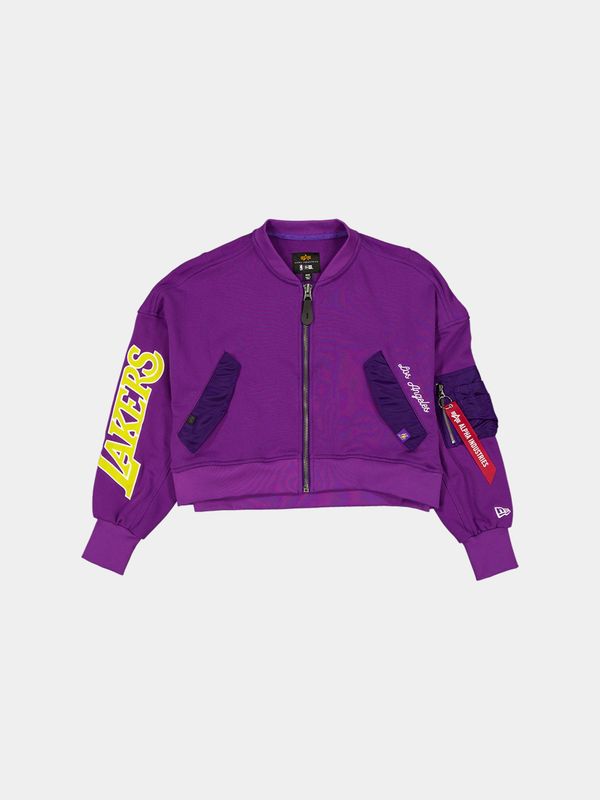 LOS ANGELES LAKERS X ALPHA X NEW ERA L-2B FRENCH TERRY JACKET WOMENS