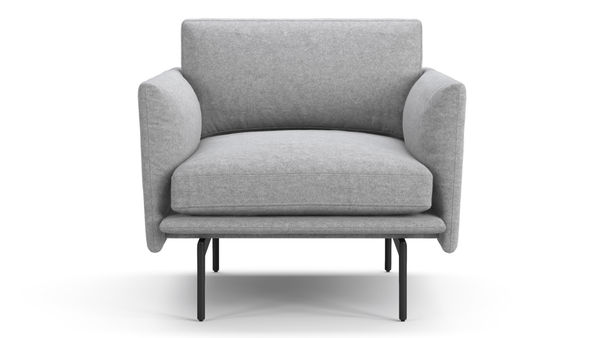 Toriko - Toriko Lounge Chair, Light Gray Wool