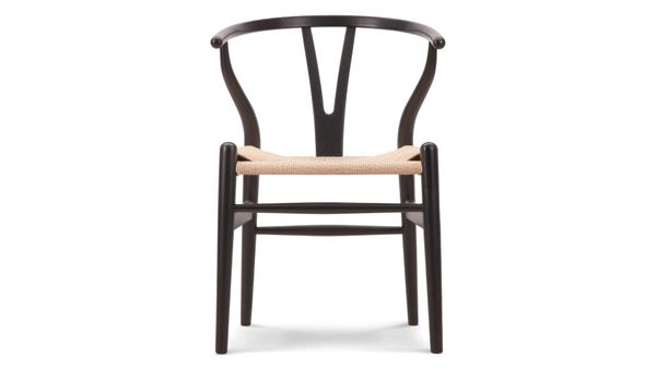 Wish - Wish Chair, Black with Natural Seat