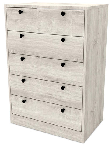 Hart Bedroom Chest of Drawers, 5-Drawer, 24.6"W x 36.2"H, Made in Canada - White | Commode verticale Hart de 24,6 po (L) x 36,2 po (H) à 5 tiroirs pour la chambre à coucher, fabriquée au Canada - blanche