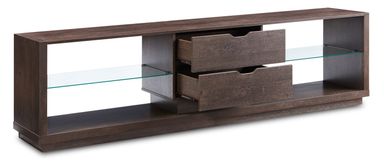 Alex 72" Modern TV Stand with Storage and Cable Management for TVs up to 80"- Walnut Oak|Meuble pour téléviseur moderne Alex de 72 po avec rangement et système de gestion des câbles pour téléviseurs jusqu’à 80 po - chêne noyer