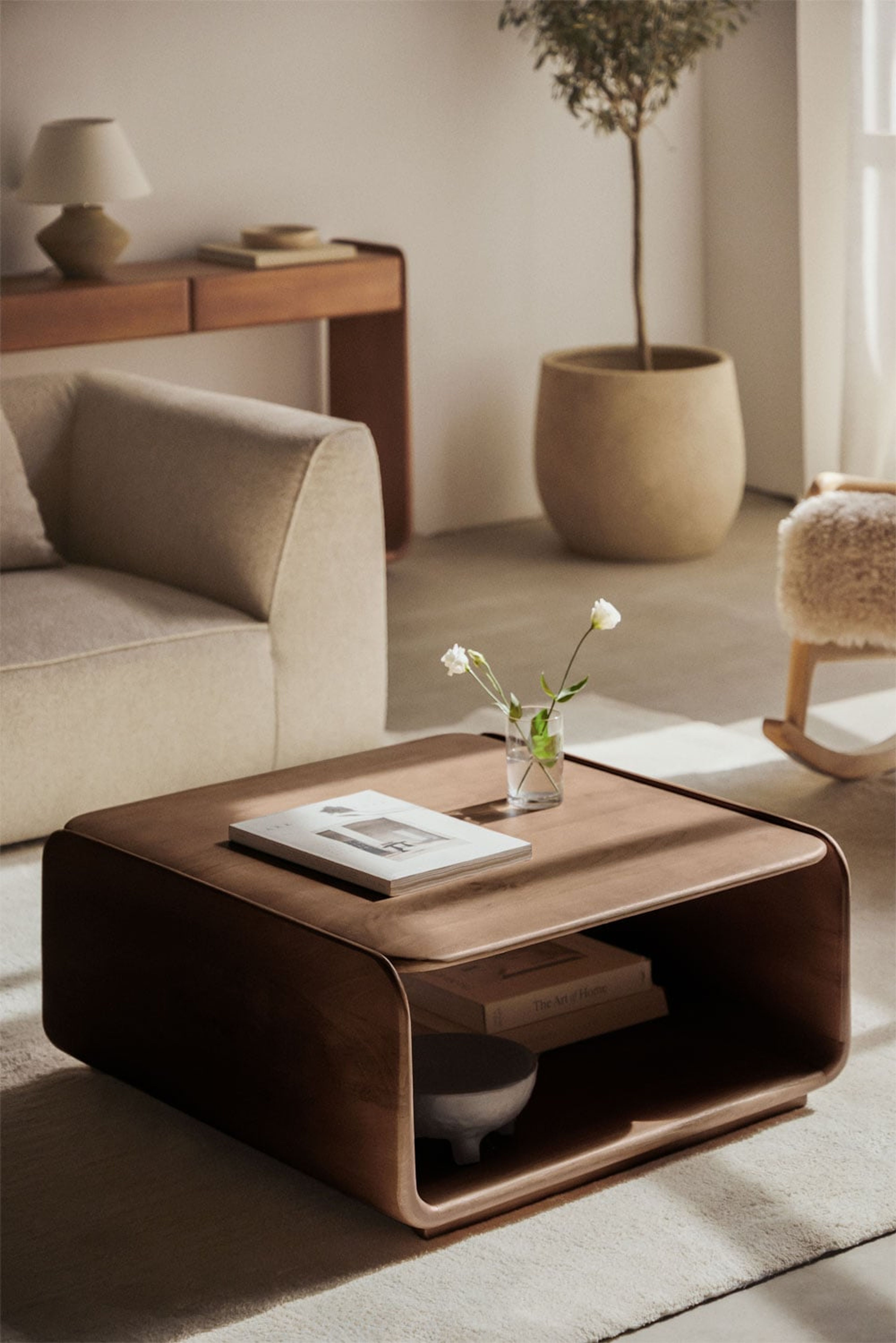 Vierkante Salontafel 75x75 cm Tinsley Hout | SKLUM