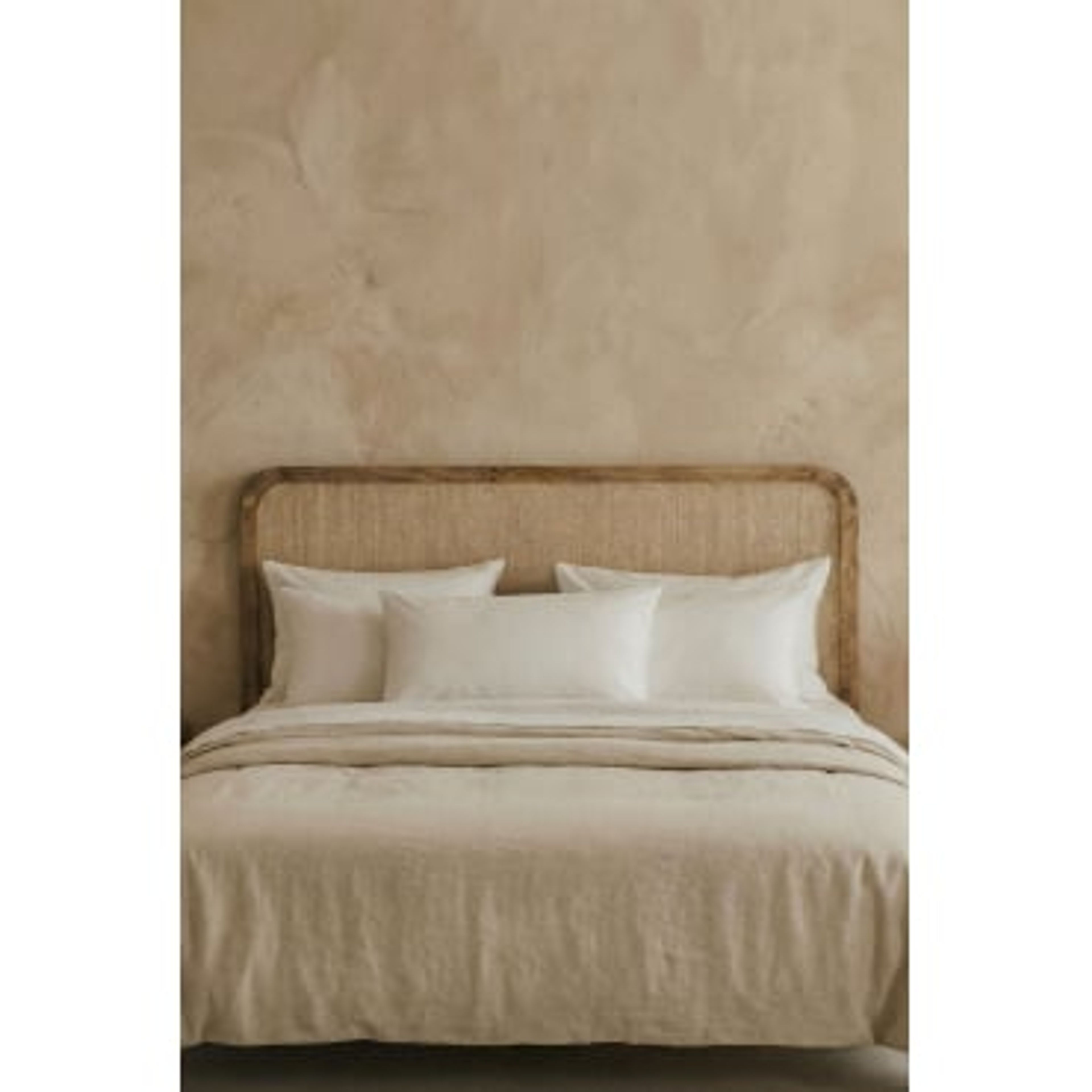 Abrams 160cm Mango Wood & Jute Headboard | Sklum UK