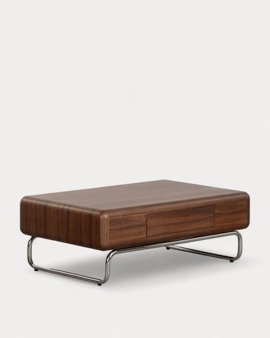 Table Basse Rectangulaire en Bois et Métal (110x70 cm) Candela