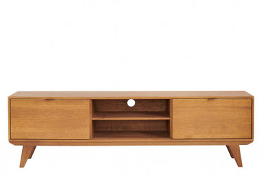 Meuble TV bas de style vintage / Fabrication bois massif | Hellin