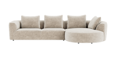 Monte 4.5 Seater Sofa with Curved Chaise RHF in Fabric