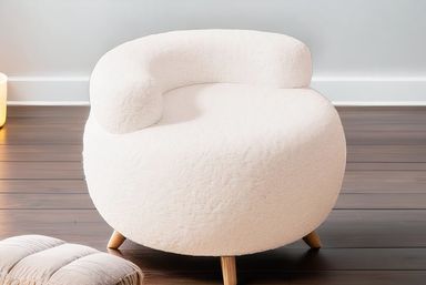Children's Plush Boucle Sofa Stool - 4 Colours