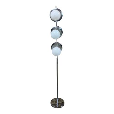 Mid-Century Modern Space Age Chrome Floor Lamp With Three Way Switch