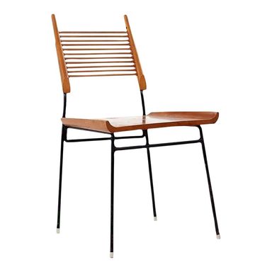 Paul McCobb for Winchendon Mid Century Maple and Iron Model 1533 Shovel Chair
