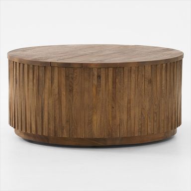 Finley Solid Wood Storage Table | Value City Furniture
