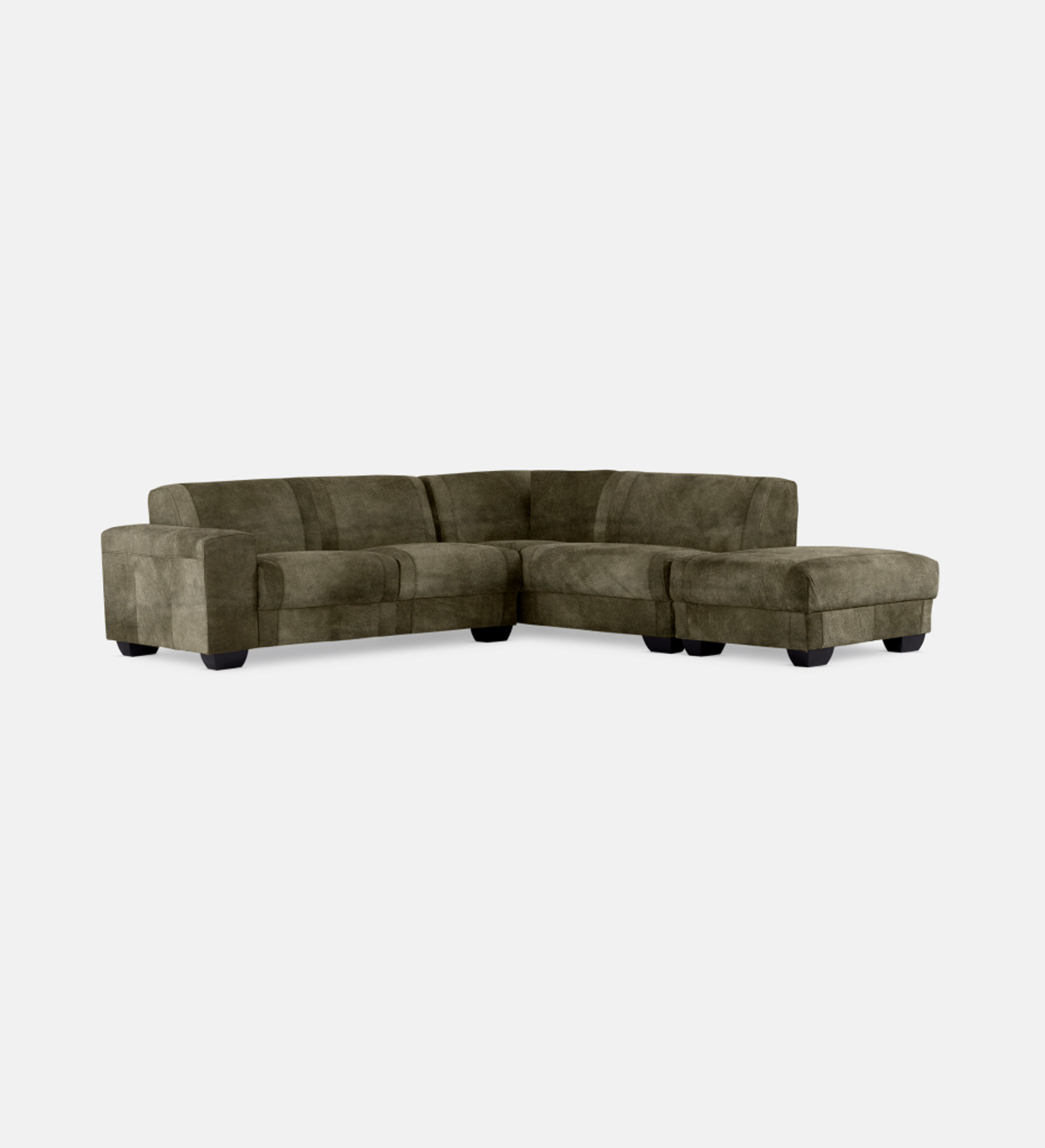 Terry Green Slouch Right Sectional Sofa - Modular Upholstered Lounge