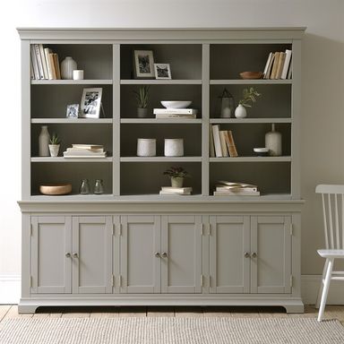 Chantilly Pebble Grey Grand Bookcase