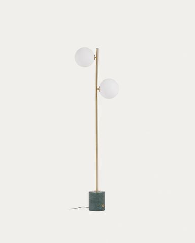 Lonela floor lamp in marble with green finish