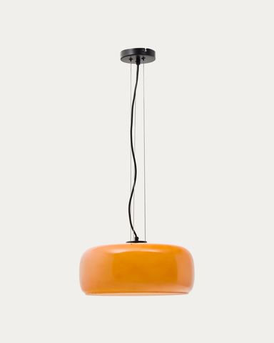 Candeeiro de teto Reig vidro laranja Ø 38 cm