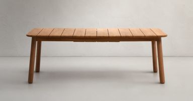 Uitschuifbare tuintafel Turqueta van FSC 100% massief teakhout 220 (294) x 100 cm | Kave Home®