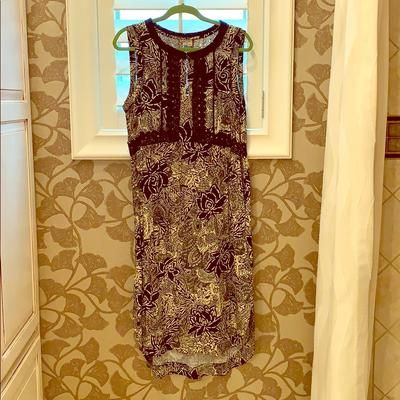 Anthropologie Dresses | Anthropologie Patterned Midi Dress | Color: Black/White | Size: 12