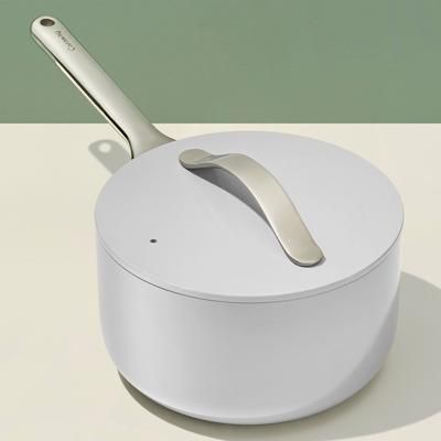 3 QT Sauce Pan In Gray | Non-Stick, Non-Toxic, PFAS-Free Ceramic Pans | Induction-Compatible For Healthy Cooking | Caraway