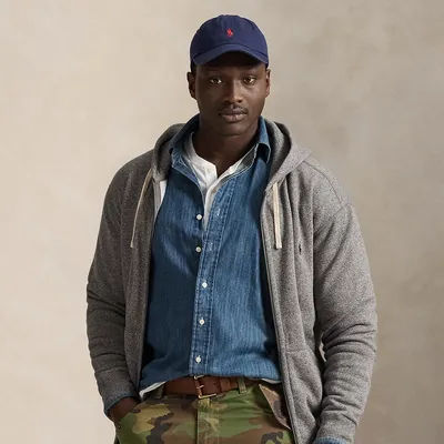 Ralph Lauren Fleece Full-Zip Hoodie in Ash Grey Heather - Size XL Tall