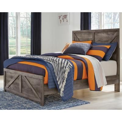 Wynnlow Full Crossbuck Panel Bed, Gray