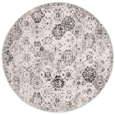 Safavieh Madison Franya 8' x Round Area Rug, Silver/Gray