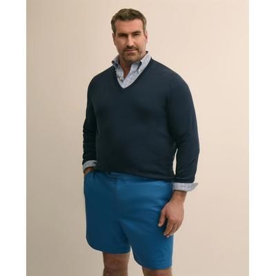 Brooks Brothers Men's Big & Tall Supima Cotton V-Neck Sweater | Navy | Size 4X Tall
