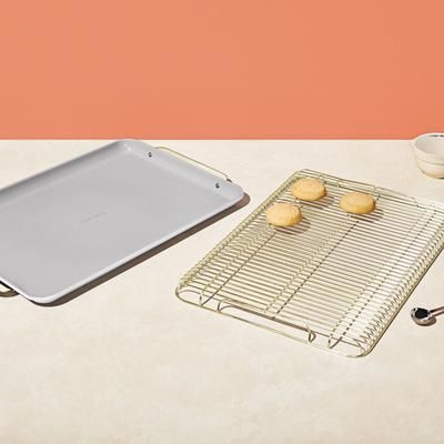 Baking Sheet & Cooling Rack In White | Non-Stick, Non-Toxic, Easy To Clean, Scratch Resistant Ceramic Bakeware | Oven Safe & Durable | Caraway