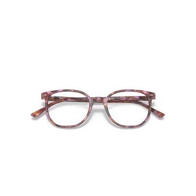Ray-Ban Elliot Optics Eyeglasses Brown & Violet Havana Frame Clear Lenses Polarized 52-19